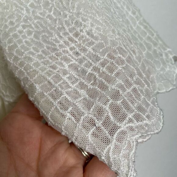 The Kooples Women’s Off White 100% Silk Scallop Blouse Size S - Picture 8 of 10